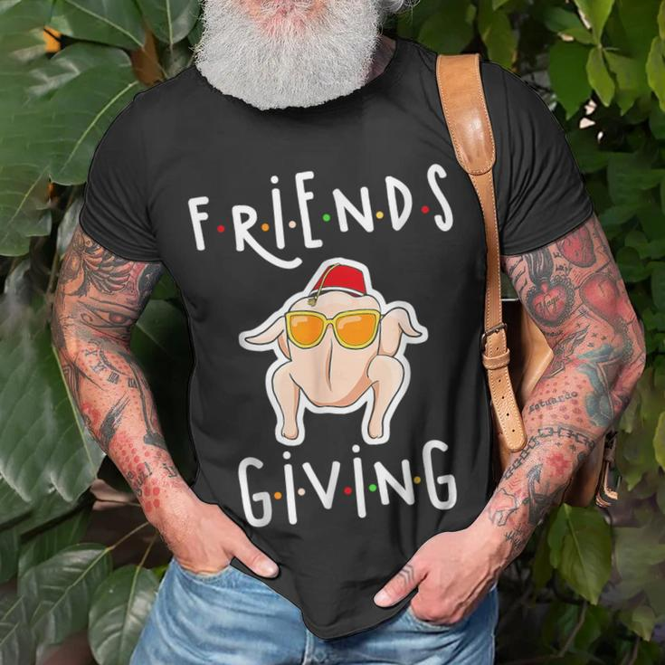 Turkey Friends Giving Happy Friendsgiving Thanksgiving T-Shirt Gifts for Old Men