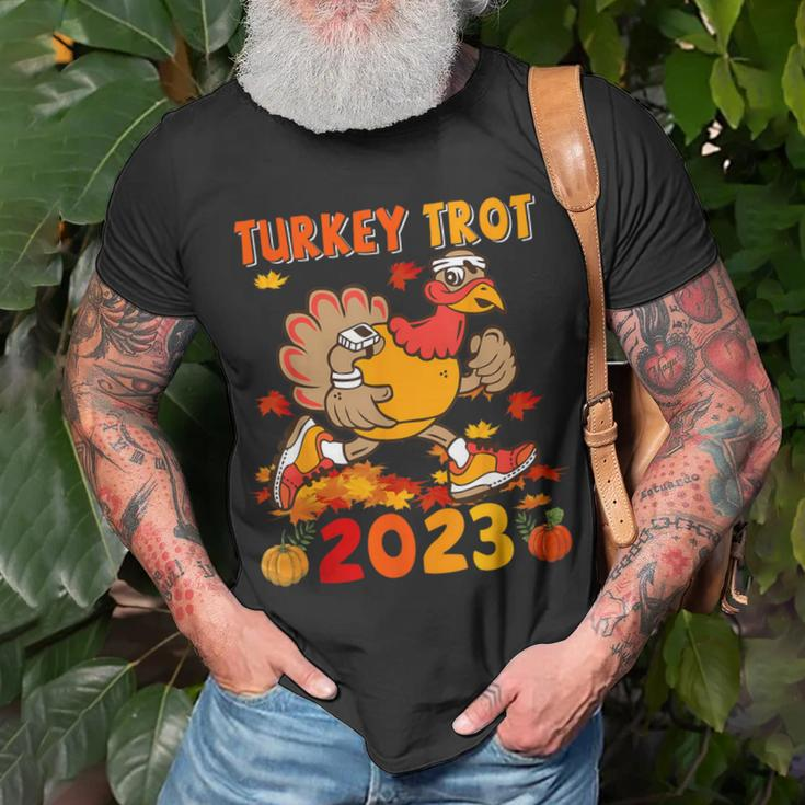 Turkey Trot 2023 Thanksgiving Turkey Running Runner Autumn T-Shirt Gifts for Old Men