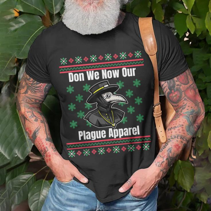 Ugly Christmas Sweater Style Plague Doctor T-Shirt Gifts for Old Men