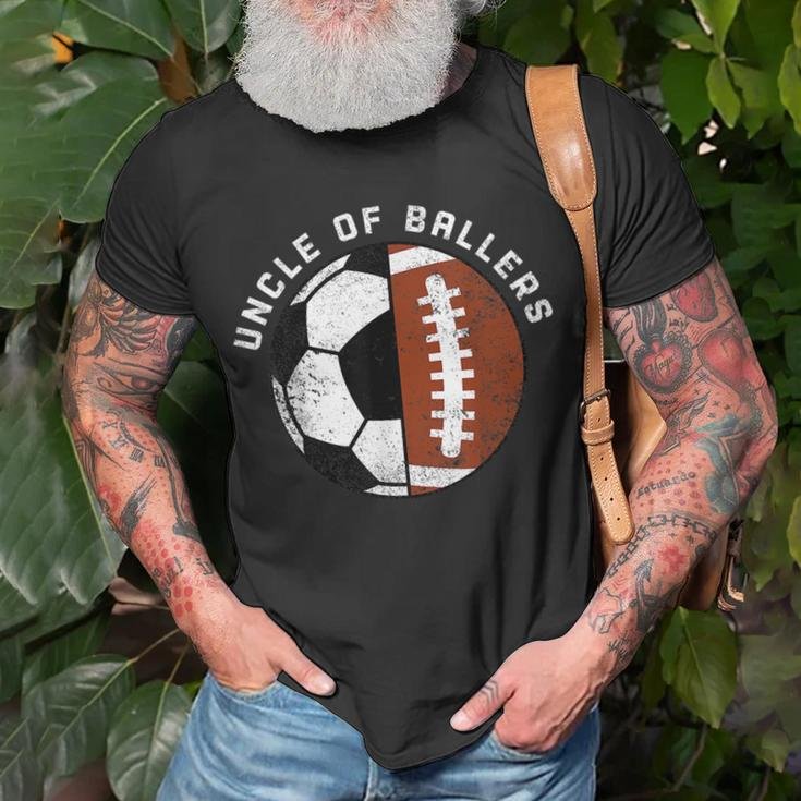 Uncle Of Ballers Funny Soccer Football Uncle Unisex T-Shirt Gifts for Old Men