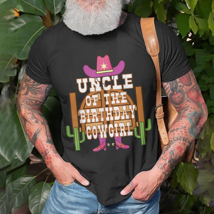 Uncle Of The Birthday Cowgirl Kids Rodeo Party Bday Unisex T-Shirt Gifts for Old Men