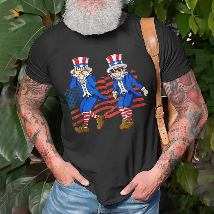 Uncle Sam Griddy Dance Funny 4Th Of July American Us Flag Unisex T-Shirt Gifts for Old Men