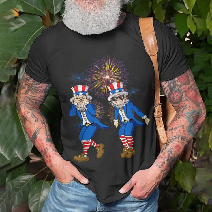 Uncle Sam Griddy Dance Funny 4Th Of July Independence Day Unisex T-Shirt Gifts for Old Men