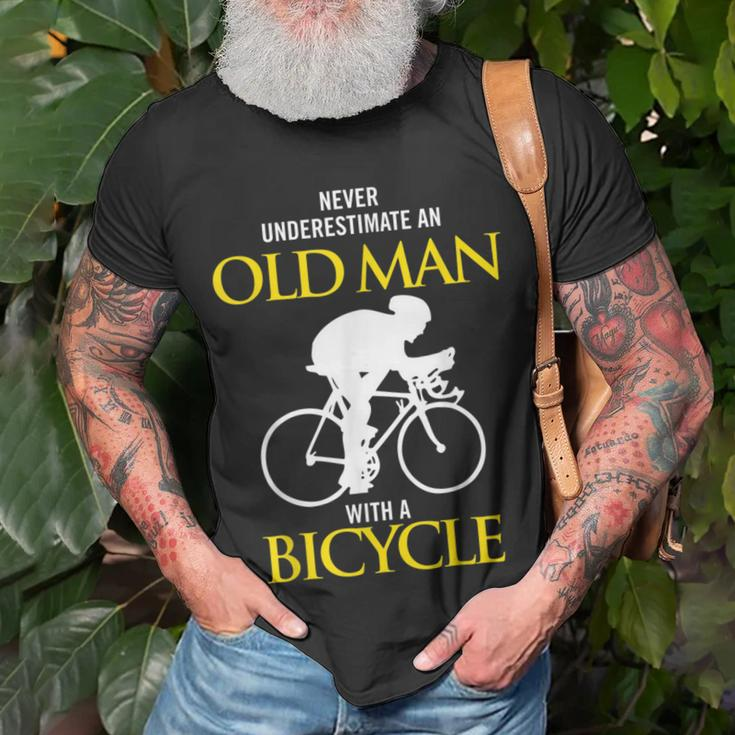 Never Underestimate An Old Man With A Bicycle Ride T-Shirt Gifts for Old Men