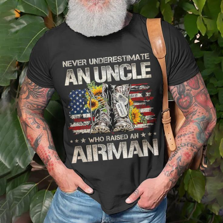 Never Underestimate An Uncle Who Raised An Airman Usaf T-Shirt Gifts for Old Men