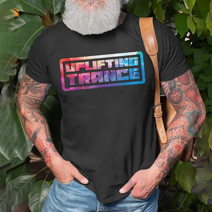 Uplifting Trance Colourful Trippy Abstract T-Shirt Gifts for Old Men