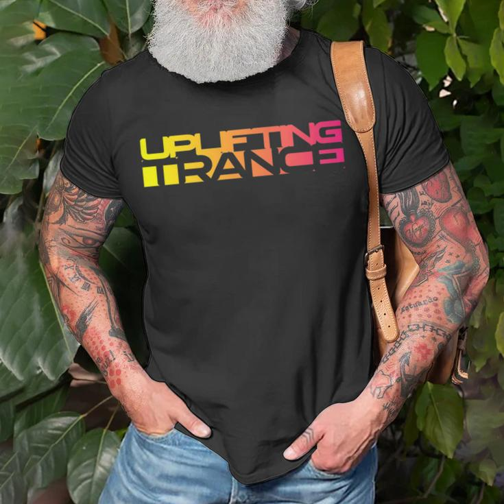 Uplifting Trance Negative Space Remix T-Shirt Gifts for Old Men