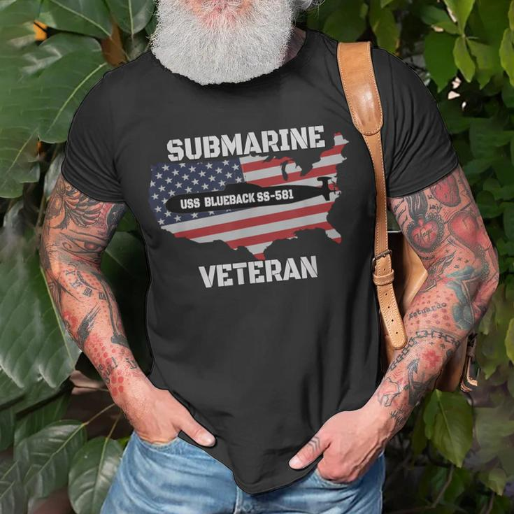 Uss Blueback Ss-581 Submarine Veterans Day Father Grandpa T-Shirt Gifts for Old Men
