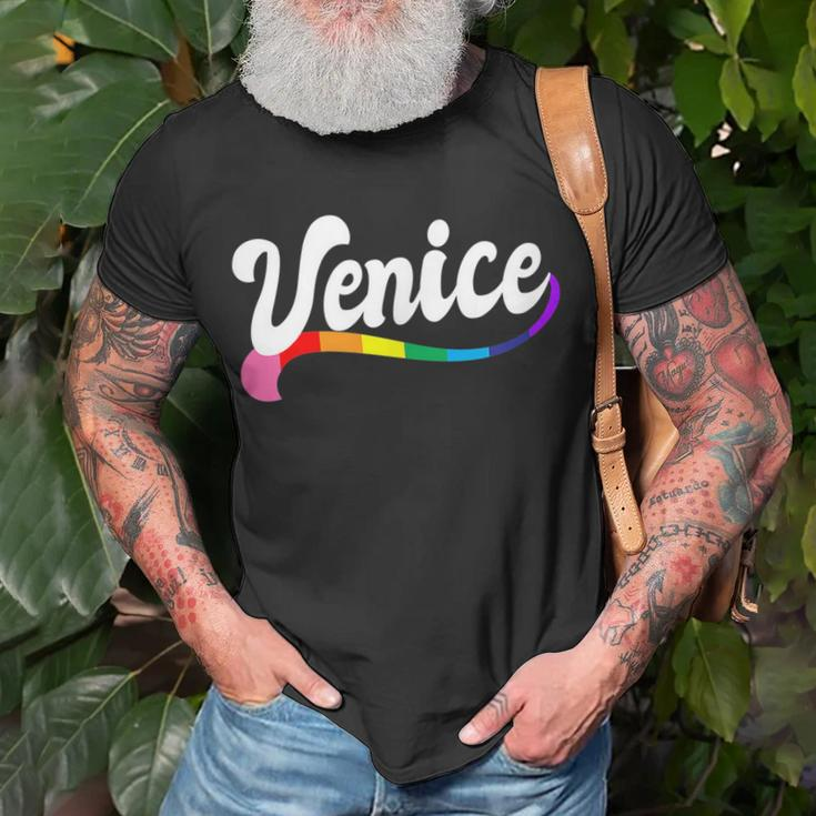 Venice Italy California Gay Pride Lgbtqi Queer Love Italian Unisex T-Shirt Gifts for Old Men