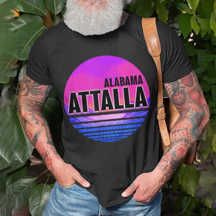 Vintage Attalla Vaporwave Alabama T-Shirt Gifts for Old Men