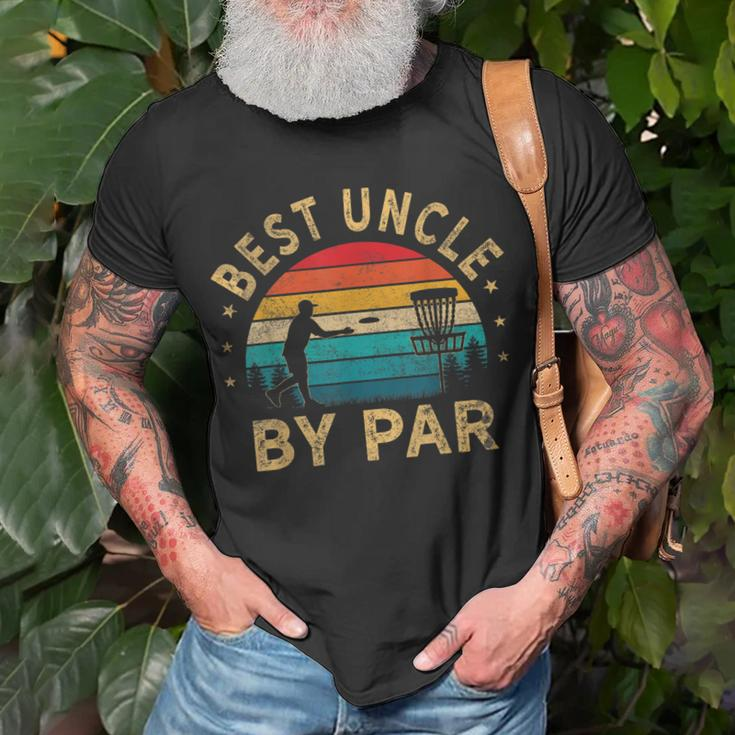 Vintage Best Uncle By Par Disc Golf Funny Fathers Day Unisex T-Shirt Gifts for Old Men