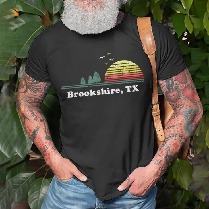 Vintage Brookshire Texas Home Souvenir Print T-Shirt Gifts for Old Men