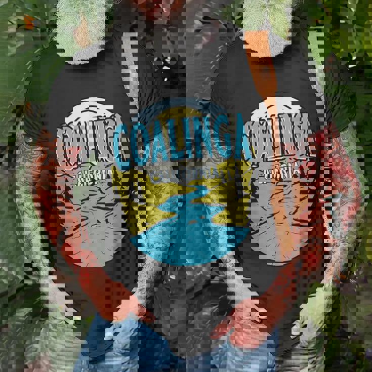 Vintage Coalinga California River Valley Souvenir Print T-Shirt Gifts for Old Men