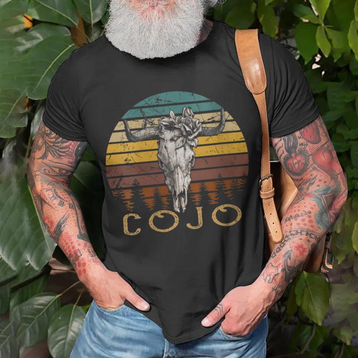 Vintage Cojo Bull Skull Flower Music 80S 90S Cowgirl Western Gift For Womens Unisex T-Shirt Gifts for Old Men