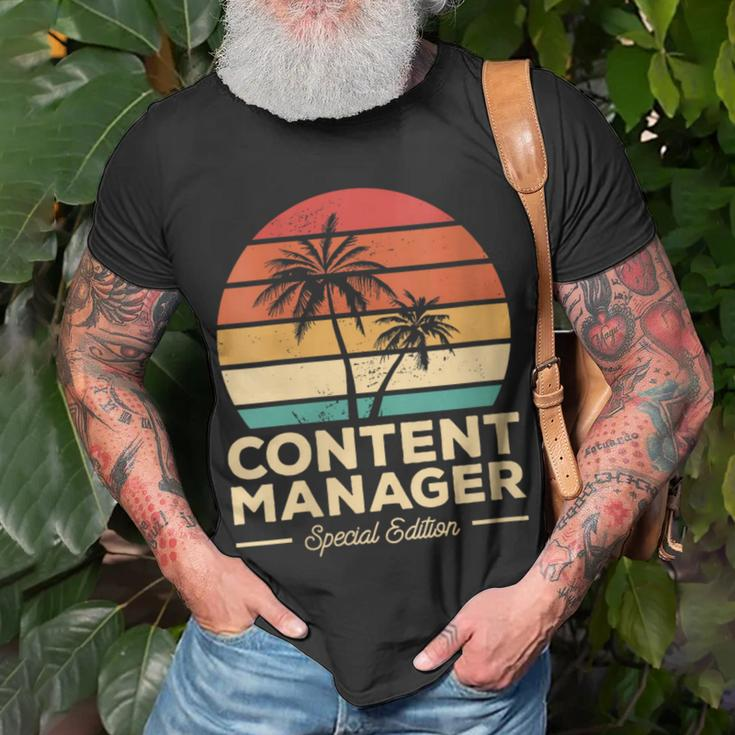 Vintage Content Manager Special Edition T-Shirt Gifts for Old Men