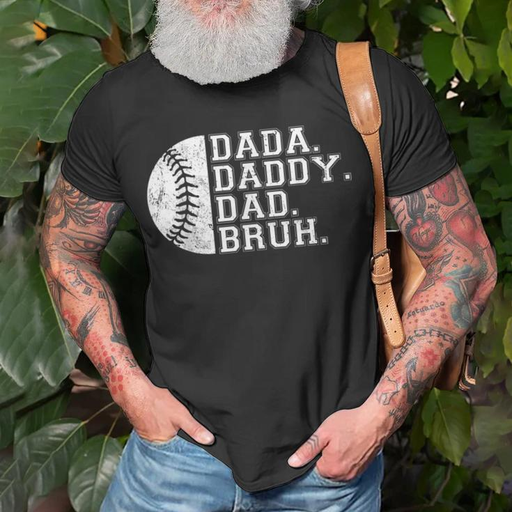 Vintage Fathers Day Dada Daddy Dad Bruh Baseball Unisex T-Shirt Gifts for Old Men