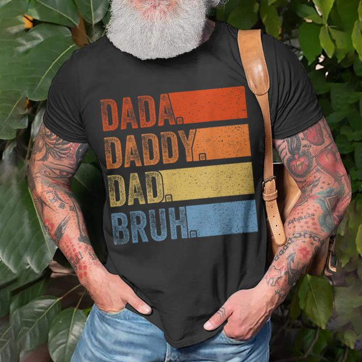 Vintage Fathers Day Dada Daddy Dad Bruh Tie Dye Unisex T-Shirt Gifts for Old Men