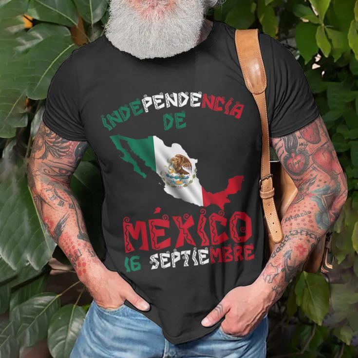 Vintage Mexico Flag 16Th September Mexican Independence Day T-Shirt Gifts for Old Men