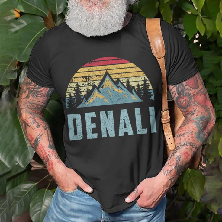 Vintage Mt Denali National Park Alaska Mountain T-Shirt Gifts for Old Men