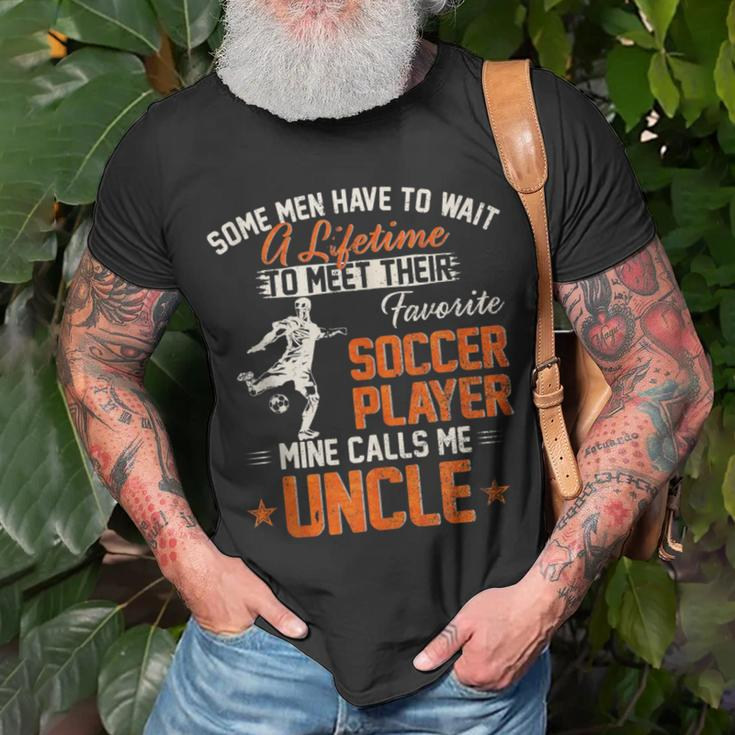 Vintage My Favorite Soccer Player Calls Me Uncle Football Unisex T-Shirt Gifts for Old Men
