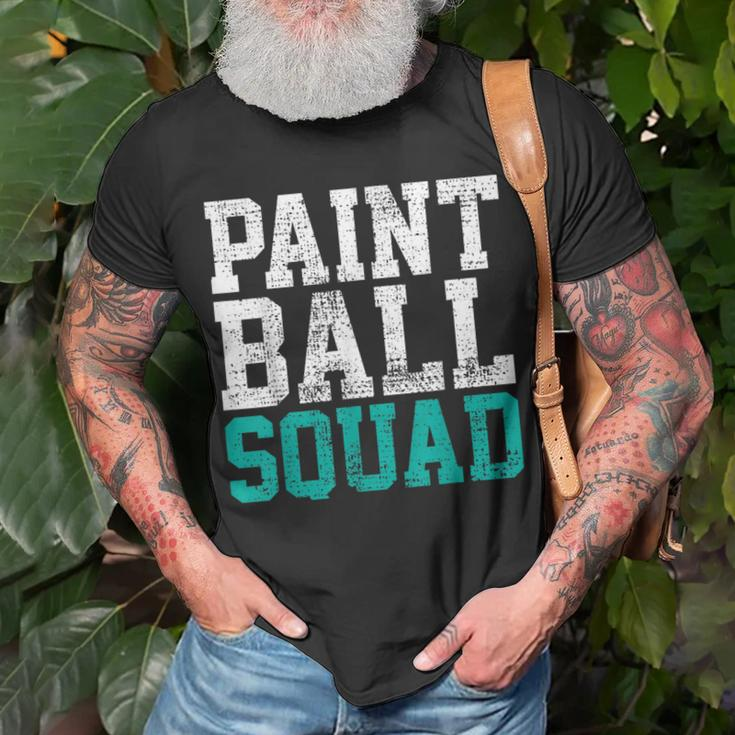 Vintage Paintball Squad Team Game Player T-Shirt Gifts for Old Men