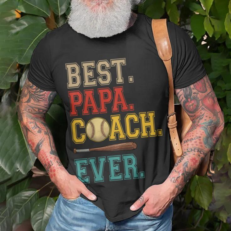 Vintage Papa Coach Ever Costume Baseball Player Coach Unisex T-Shirt Gifts for Old Men