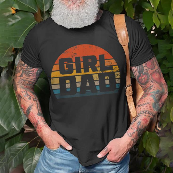 Vintage Proud Father Of Girl Dad Girl Dad For Men Unisex T-Shirt Gifts for Old Men