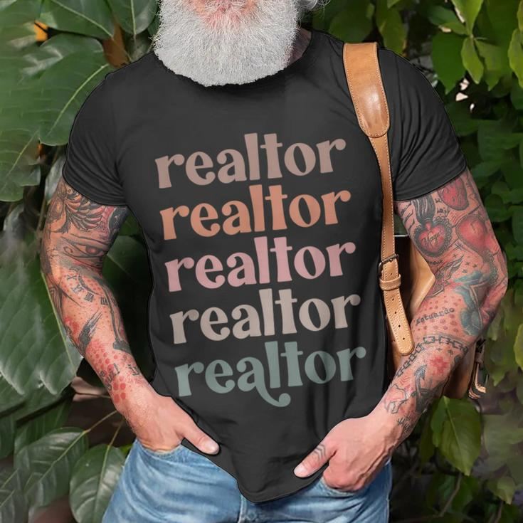 Vintage Realtor Stacked Realtor Life Real Estate Agent Life Unisex T-Shirt Gifts for Old Men