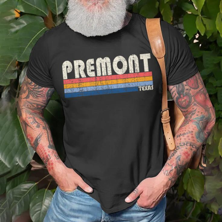 Vintage Retro 70S 80S Style Hometown Of Premont Tx T-Shirt Gifts for Old Men