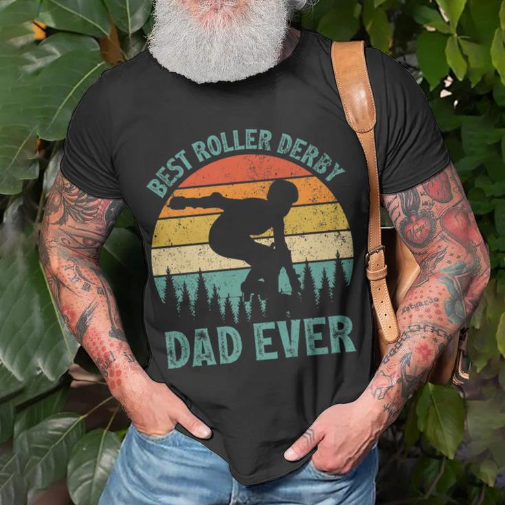 Vintage Retro Best Roller Derby Dad Ever Fathers Day Gift For Women Unisex T-Shirt Gifts for Old Men