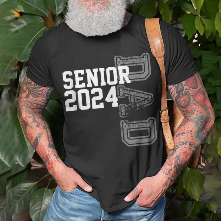 Vintage Senior 2024 Class Grad Proud Dad Class Of 2024 Unisex T-Shirt Gifts for Old Men