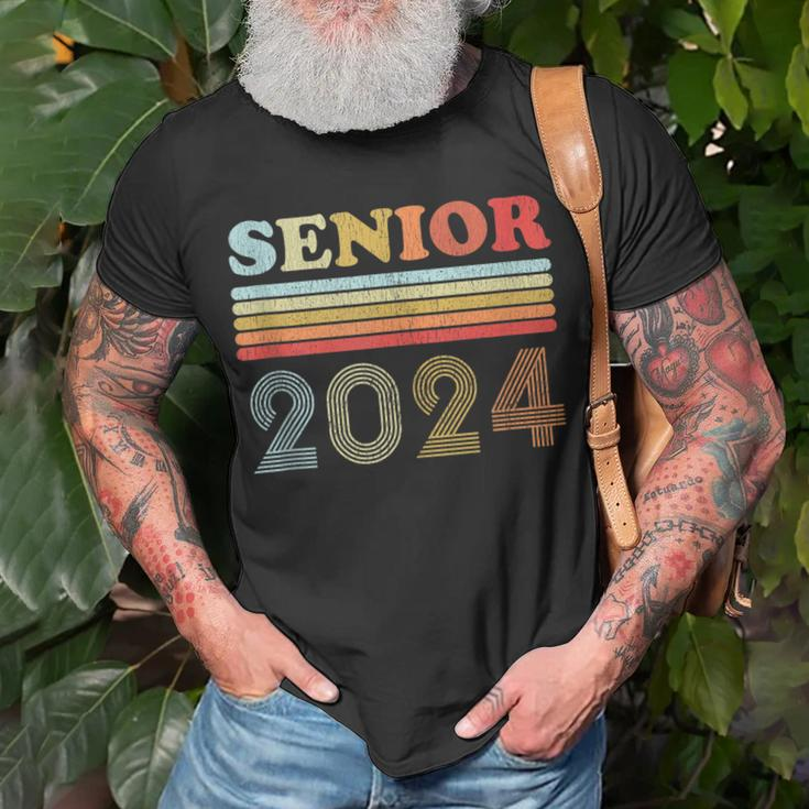 Vintage Senior 2024 Graduation Highschool Graduate Senior 24 Unisex T-Shirt Gifts for Old Men