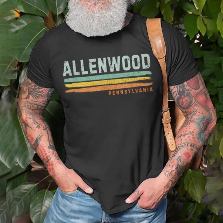 Vintage Stripes Allenwood Pa T-Shirt Gifts for Old Men