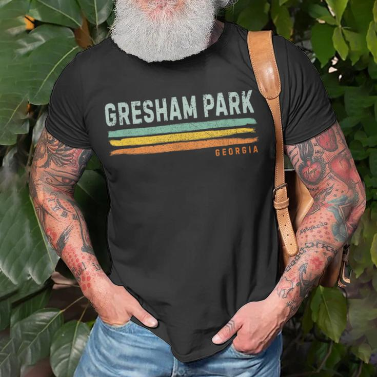 Vintage Stripes Gresham Park Ga T-Shirt Gifts for Old Men