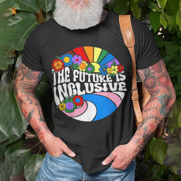 Vintage The Future Is Inclusive Lgbt Gay Rights Pride Unisex T-Shirt Gifts for Old Men