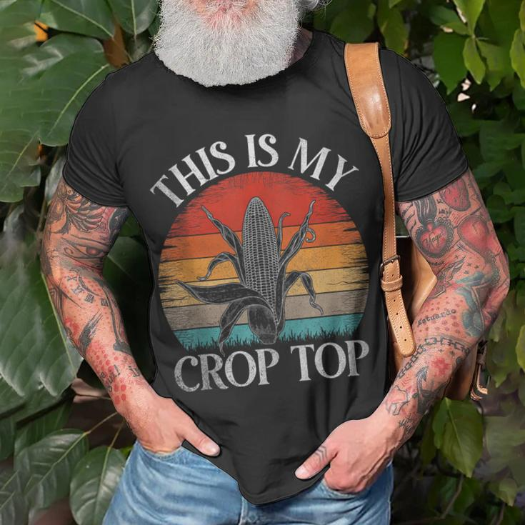 Vintage This Is My Crop Top Corn Farmer Corn Funny Gifts Unisex T-Shirt Gifts for Old Men