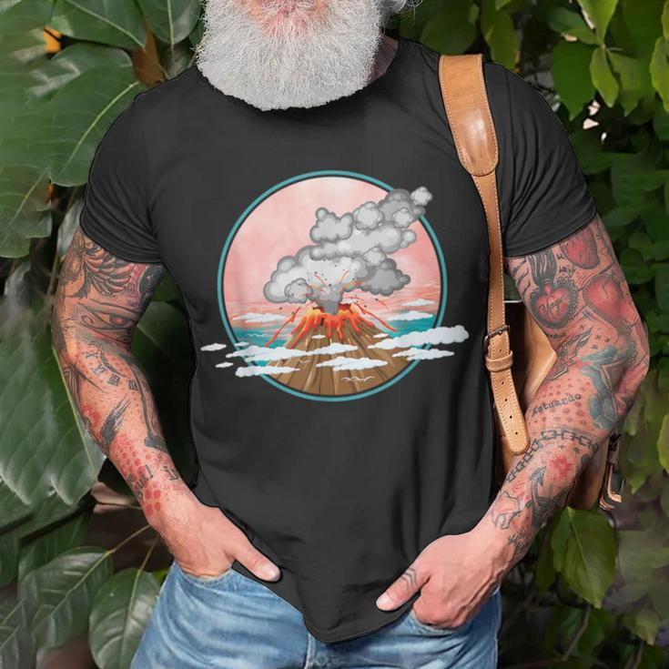 Volcano Eruption Geophysicist Geography Volcanologist T-Shirt Gifts for Old Men