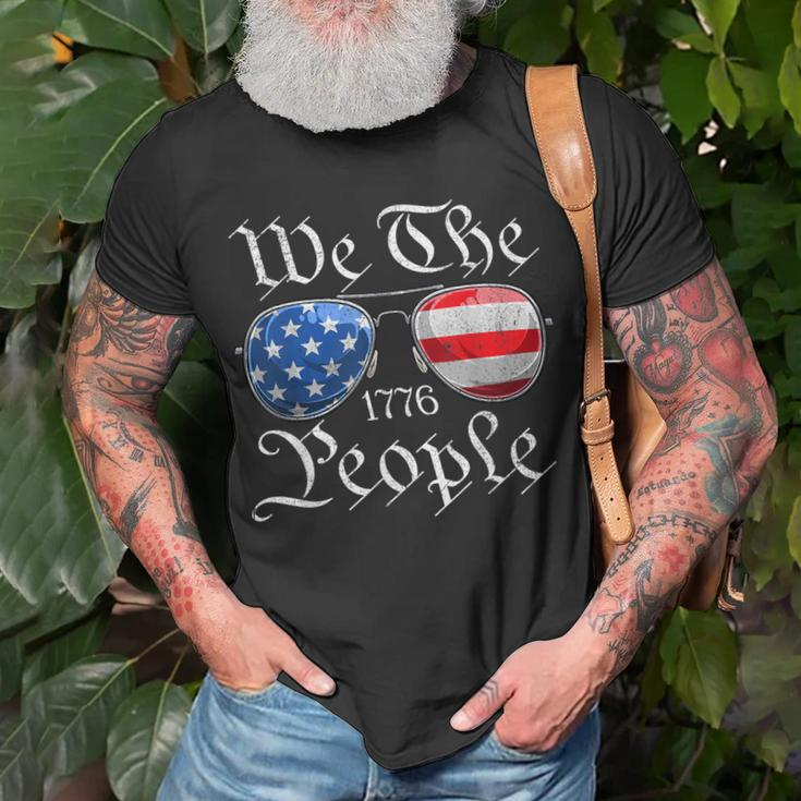 We The People Usa Funny 4Th Of July American Flag Sunglasses Unisex T-Shirt Gifts for Old Men
