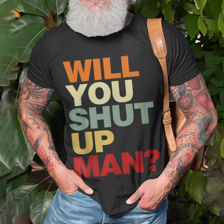 Will You Shut Up Man President Debate Biden Quote T-Shirt Gifts for Old Men