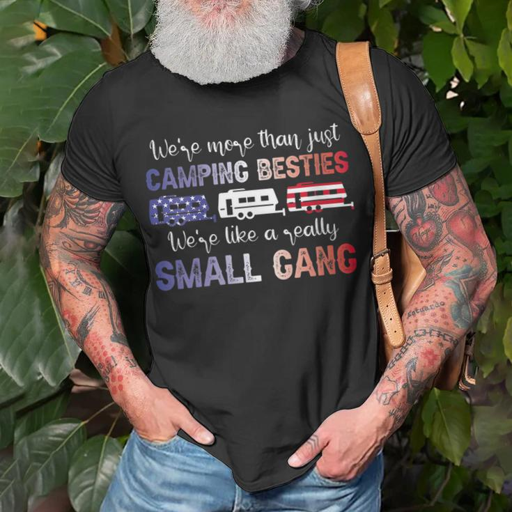 Womens Were More Than Just Camping Besties 4Th Of July Unisex T-Shirt Gifts for Old Men