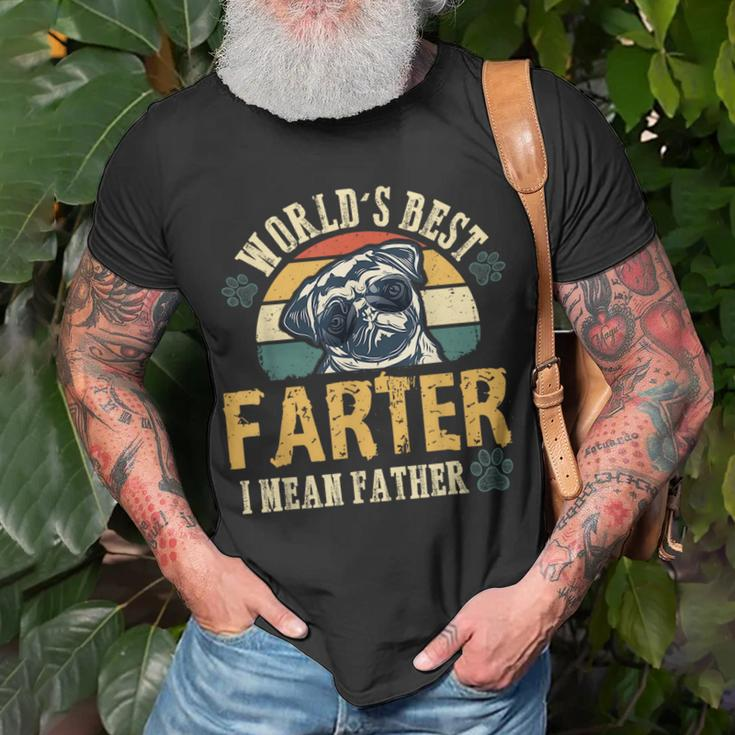Worlds Best Farter I Mean Father Best Dad Ever Cool Dog Unisex T-Shirt Gifts for Old Men