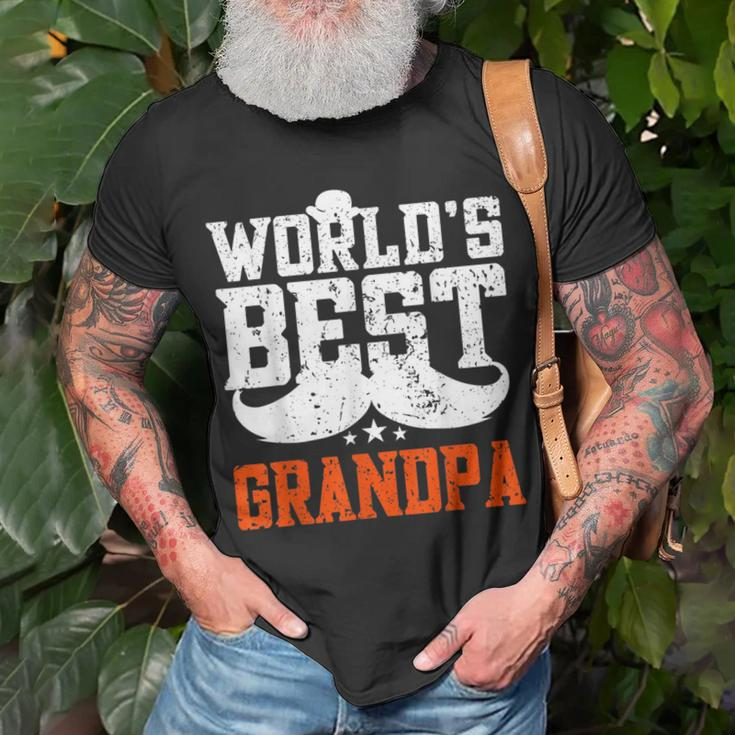 Worlds Best Grandpa - Funny Grandpa Unisex T-Shirt Gifts for Old Men