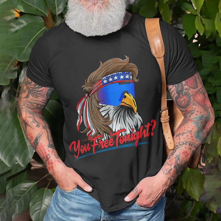 You Free Tonight Funny 4Th Of July Bald Eagle American Flag Unisex T-Shirt Gifts for Old Men
