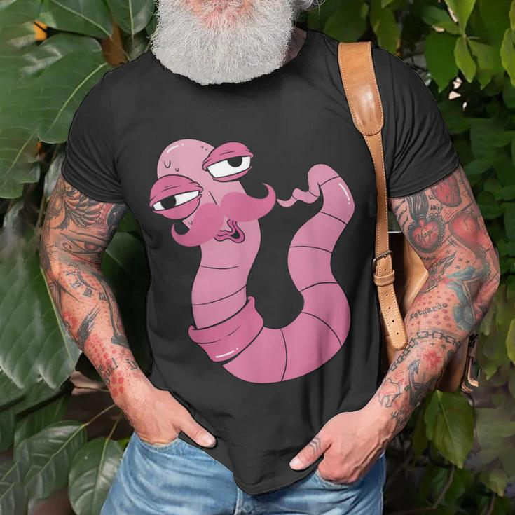 Youre Worm With A Mustache Funny Meme For Men Women Unisex T-Shirt Gifts for Old Men