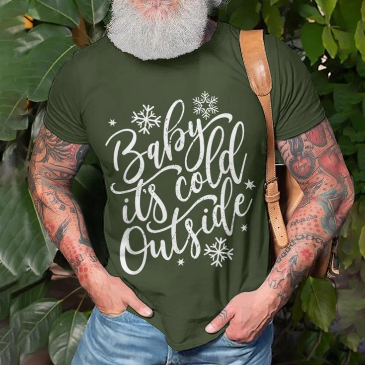 Baby Its Cold Outside Winter And Christmas Holiday T-Shirt Gifts for Old Men
