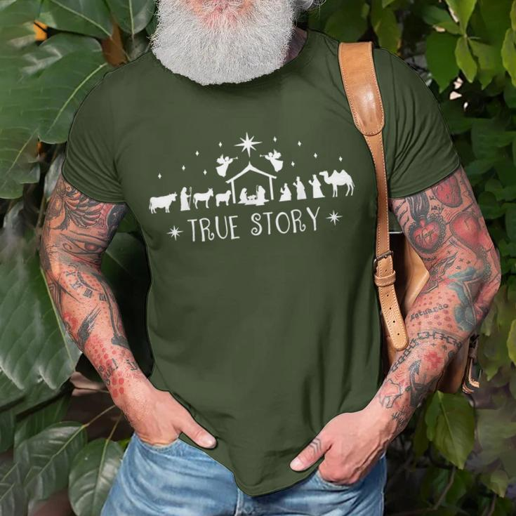 Christmas Nativity True Story Nativity Scene T-Shirt Gifts for Old Men