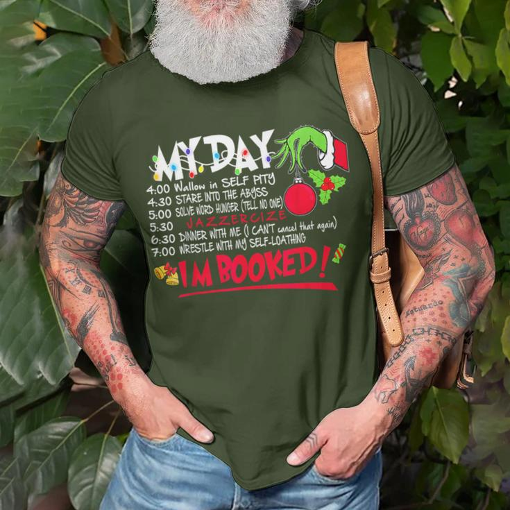 My Day Schedule Im Booked Christmas Merry Christmas T-Shirt Gifts for Old Men