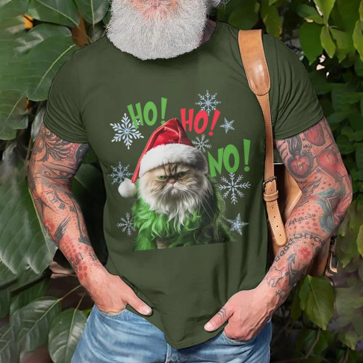 Ho Ho No Bad Cat Christmas T-Shirt Gifts for Old Men