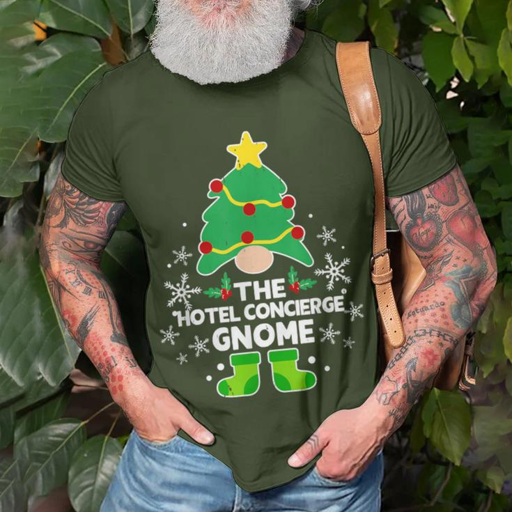 Hotel Concierge Gnome Xmas Family Holiday Christmas Matching T-Shirt Gifts for Old Men