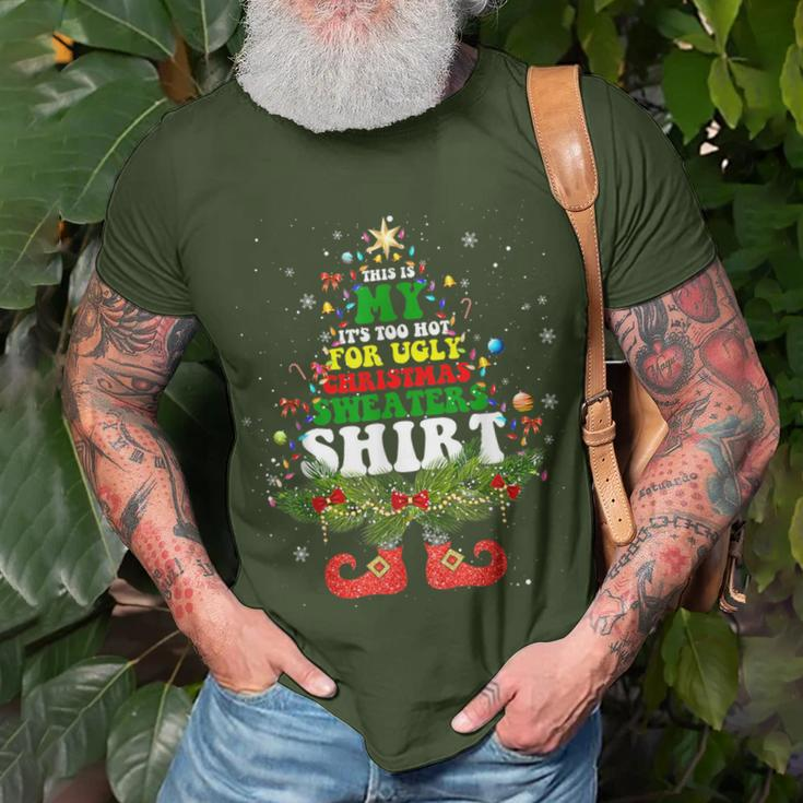 This Is My It's Too Hot For Ugly Christmas Sweaters Matching T-Shirt Gifts for Old Men